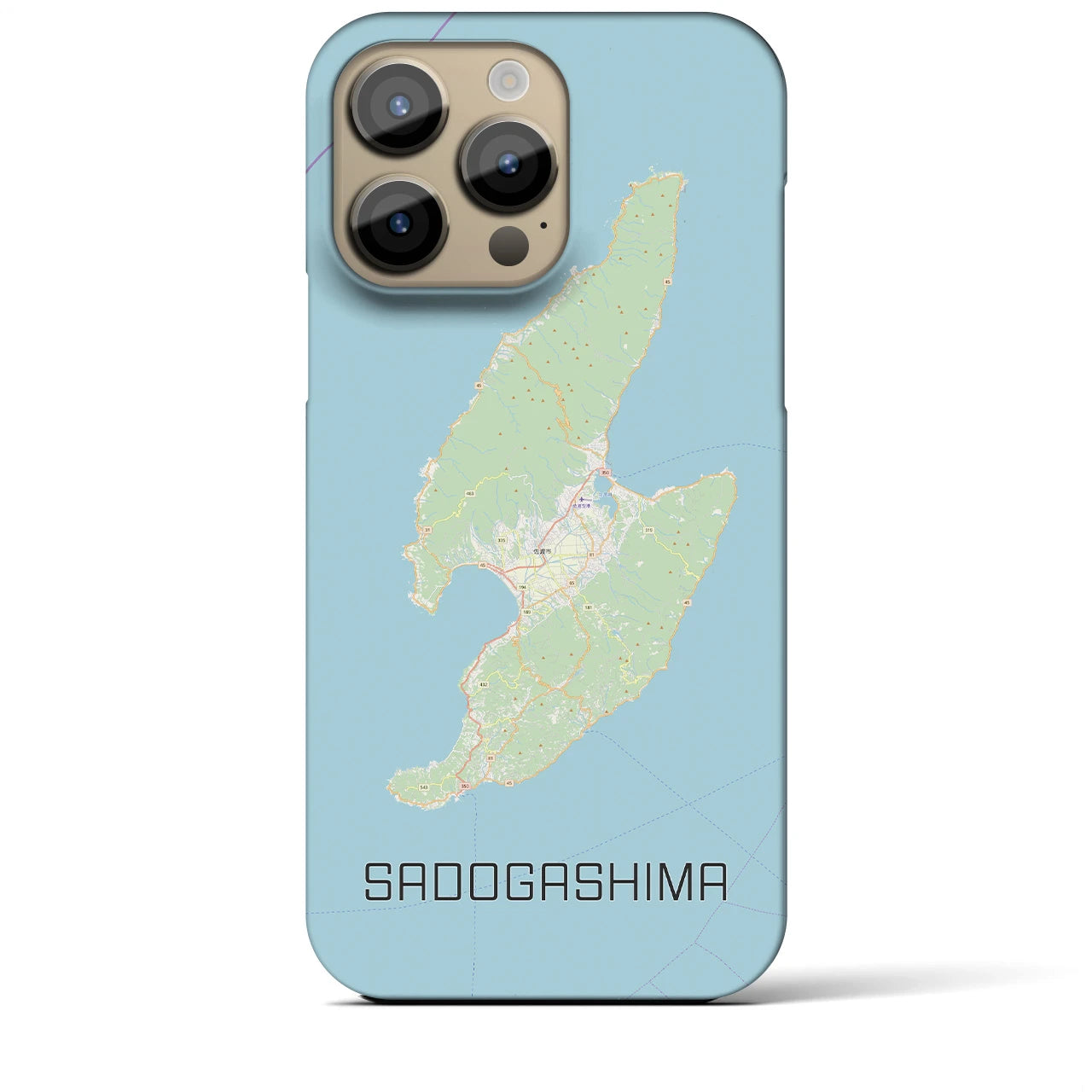【佐渡島(新潟県)】地図柄iPhoneケース(バックカバータイプ)