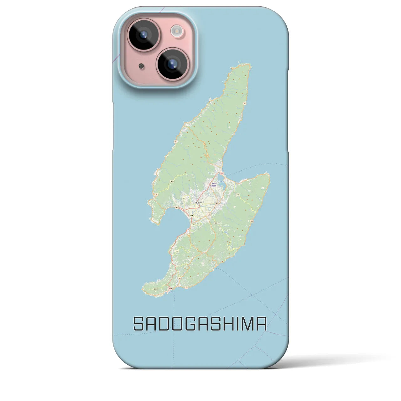 【佐渡島(新潟県)】地図柄iPhoneケース(バックカバータイプ)