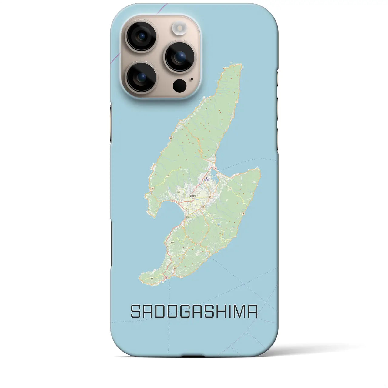 【佐渡島(新潟県)】地図柄iPhoneケース(バックカバータイプ)