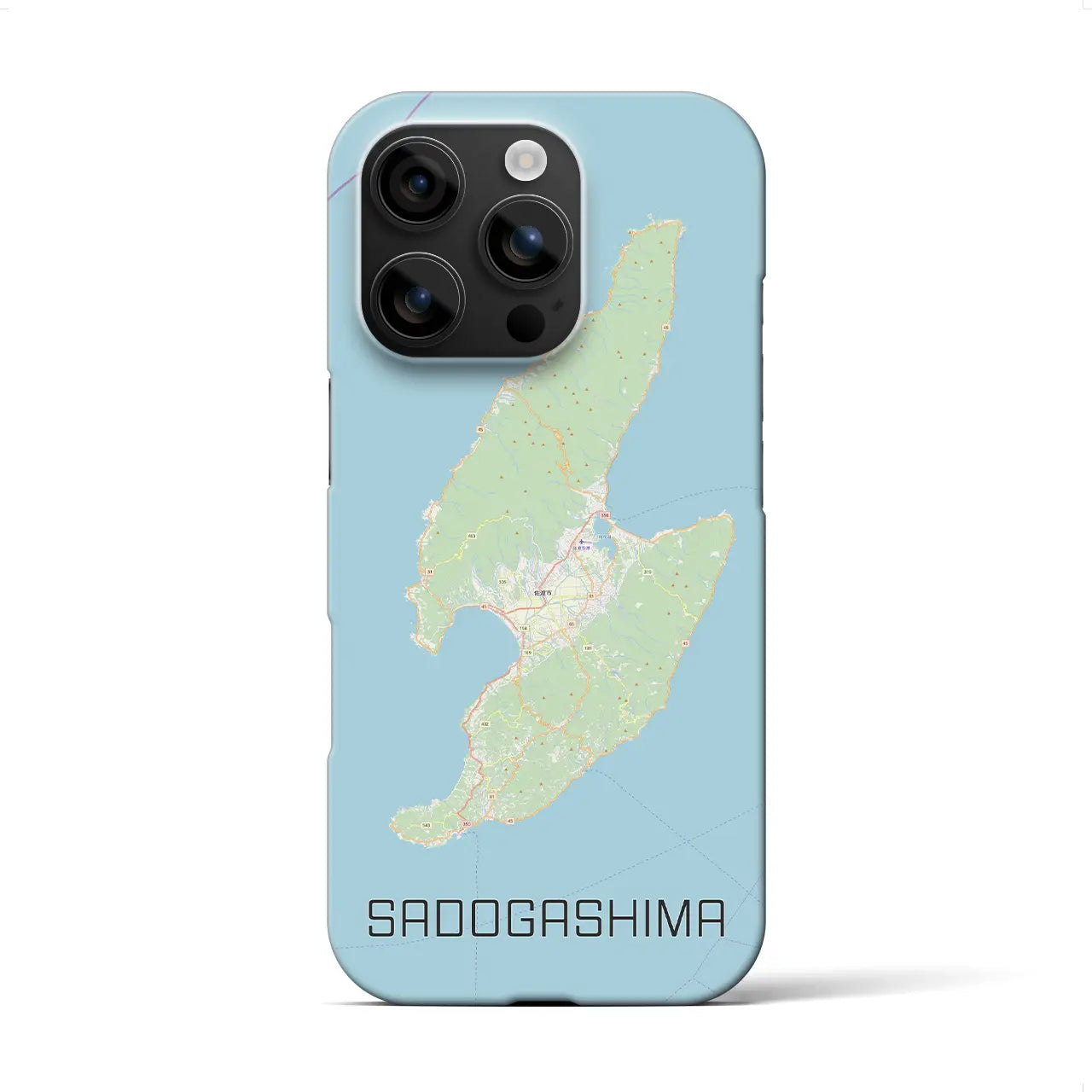【佐渡島(新潟県)】地図柄iPhoneケース(バックカバータイプ)