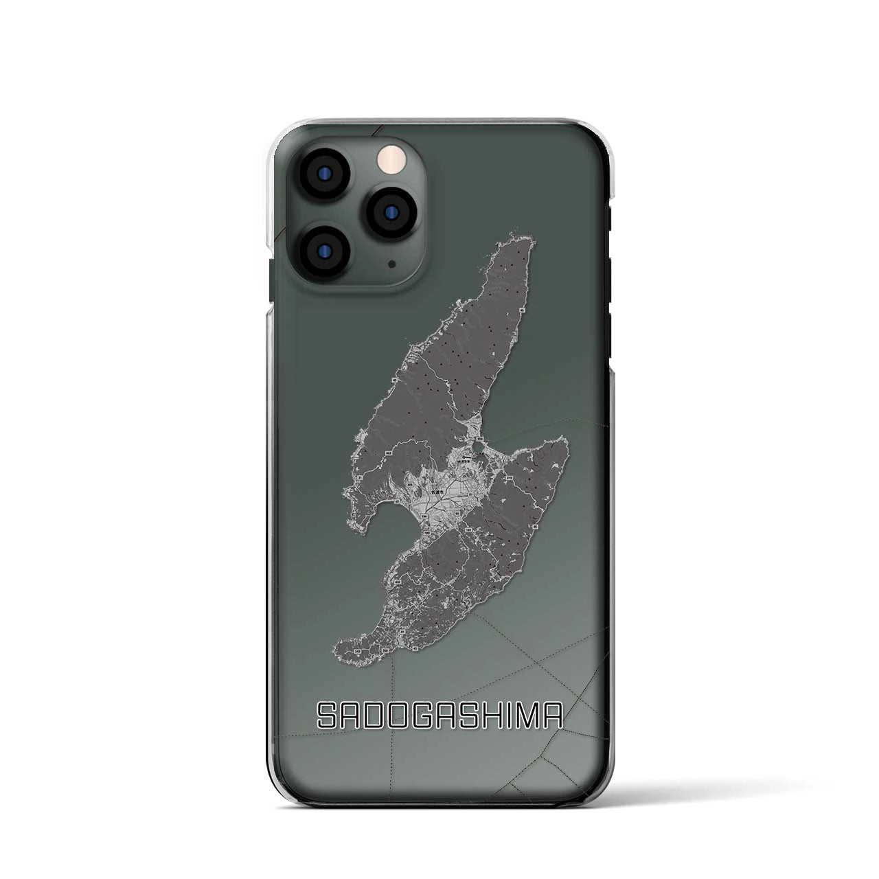 【佐渡島(新潟県)】地図柄iPhoneケース(クリアタイプ)