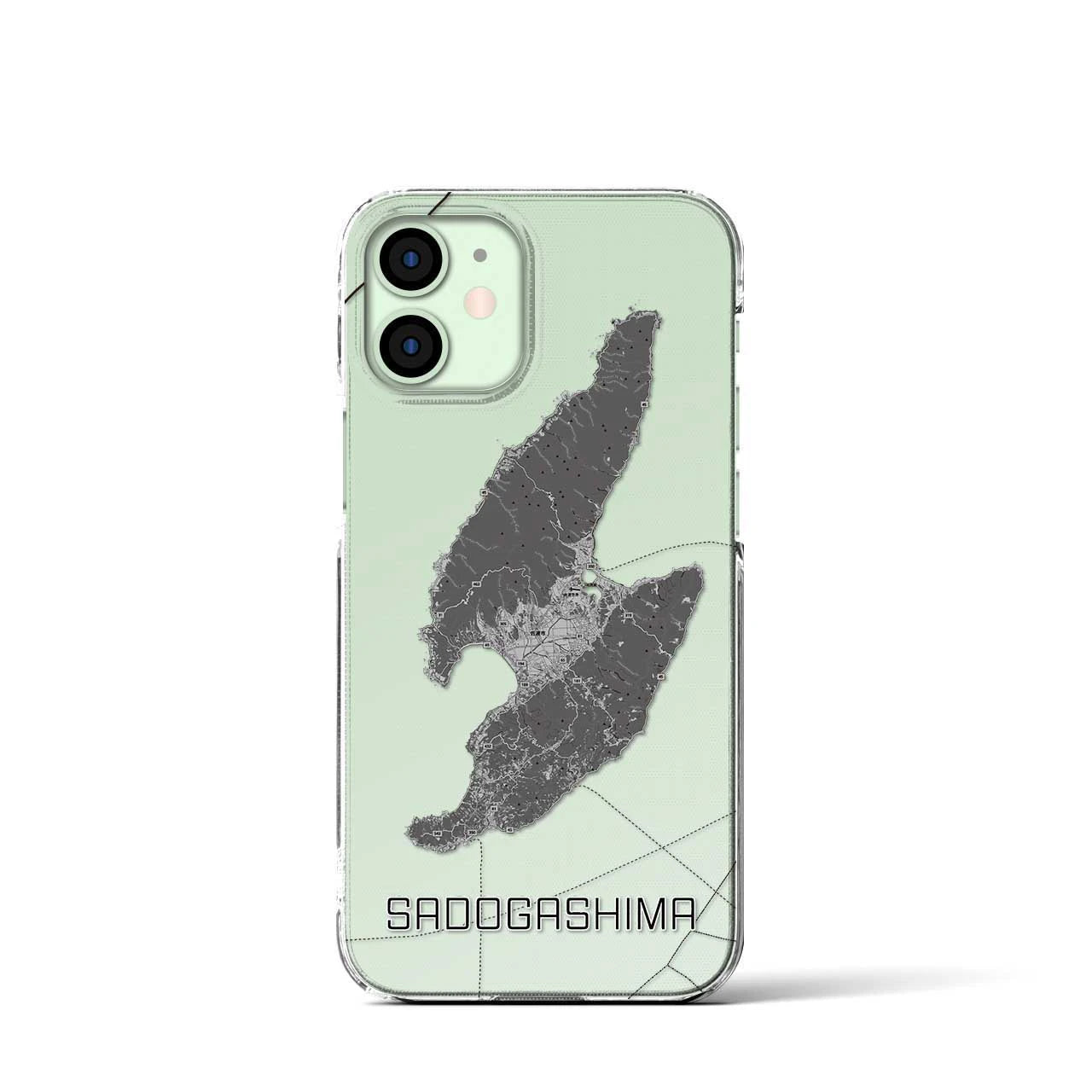 【佐渡島(新潟県)】地図柄iPhoneケース(クリアタイプ)