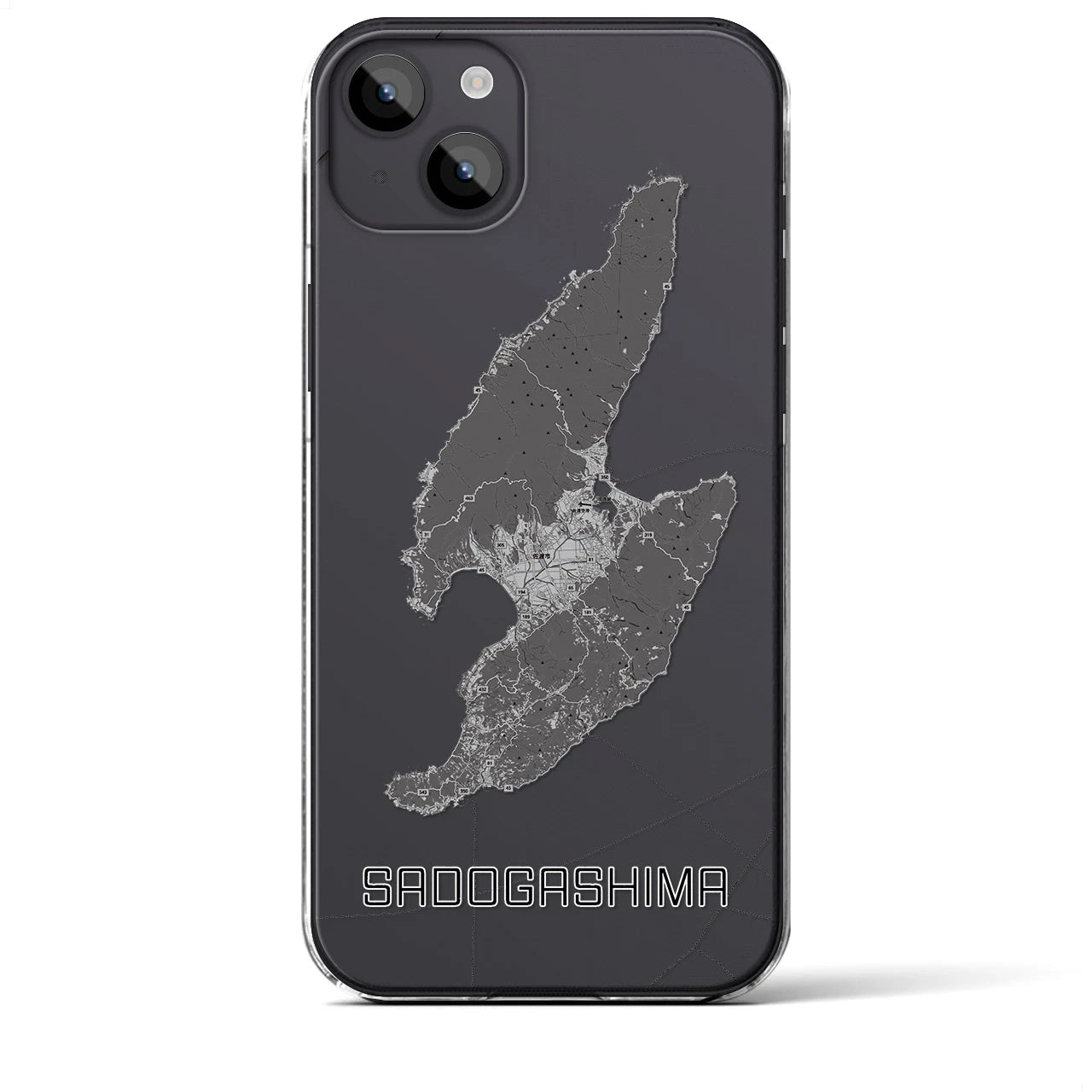 【佐渡島(新潟県)】地図柄iPhoneケース(クリアタイプ)