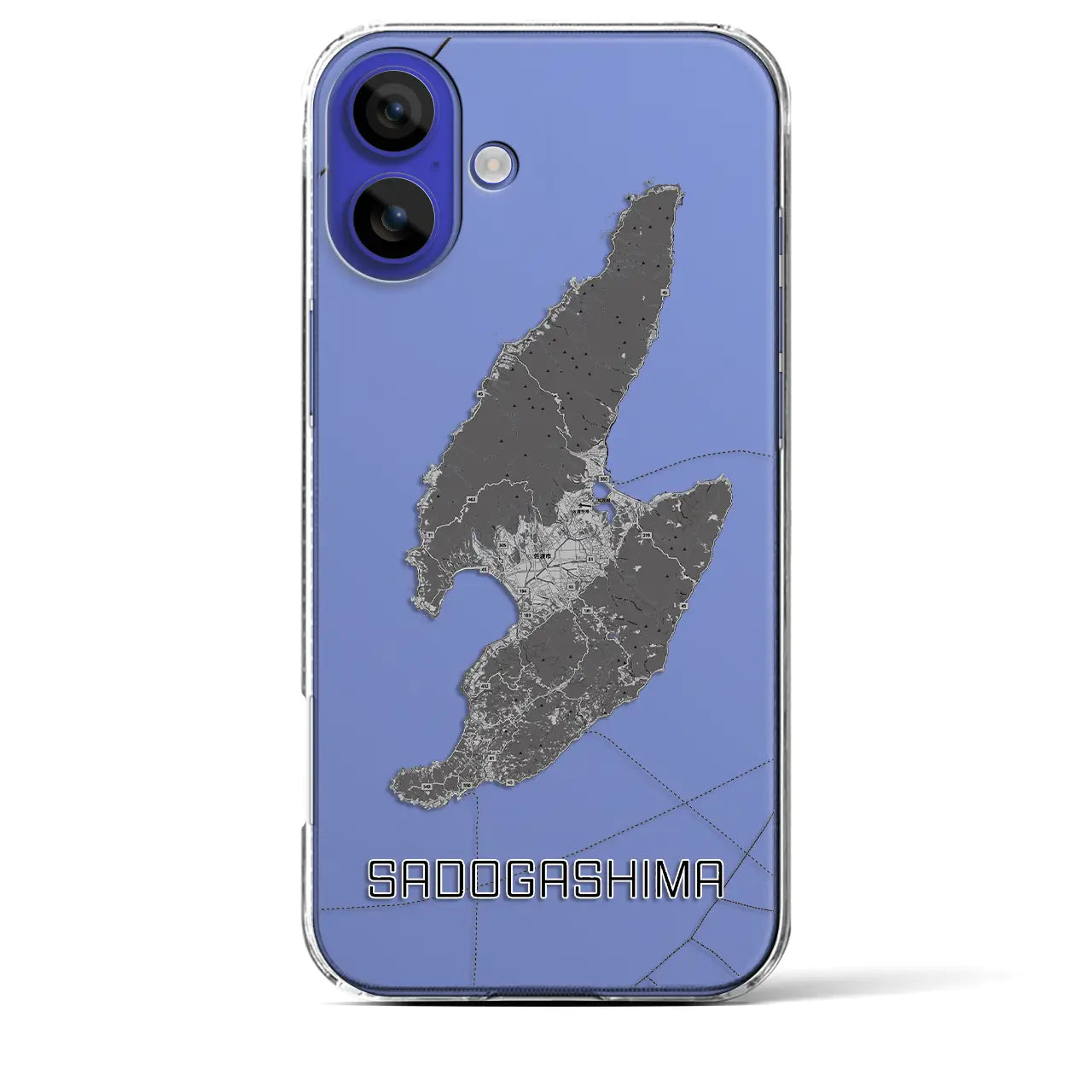 【佐渡島(新潟県)】地図柄iPhoneケース(クリアタイプ)