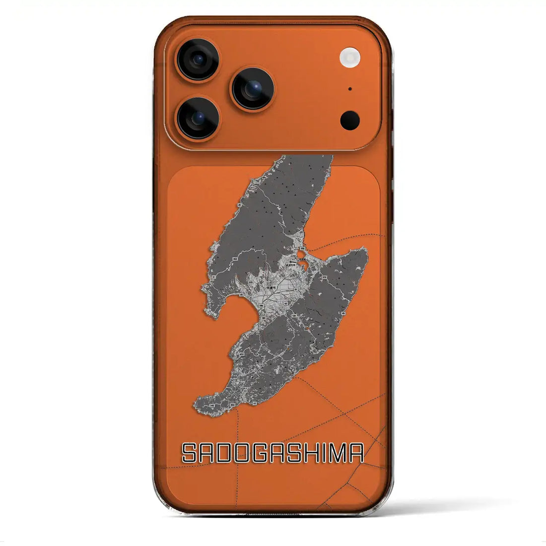 【佐渡島(新潟県)】地図柄iPhoneケース(クリアタイプ)