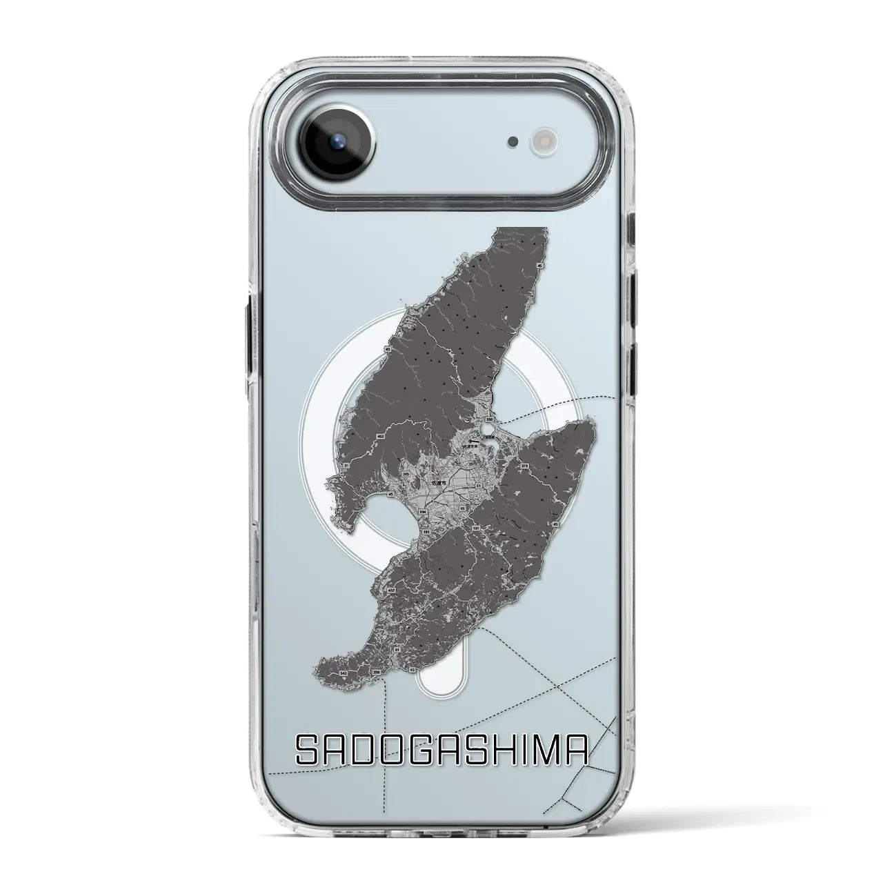 【佐渡島(新潟県)】地図柄iPhoneケース(MagSafeタイプ)