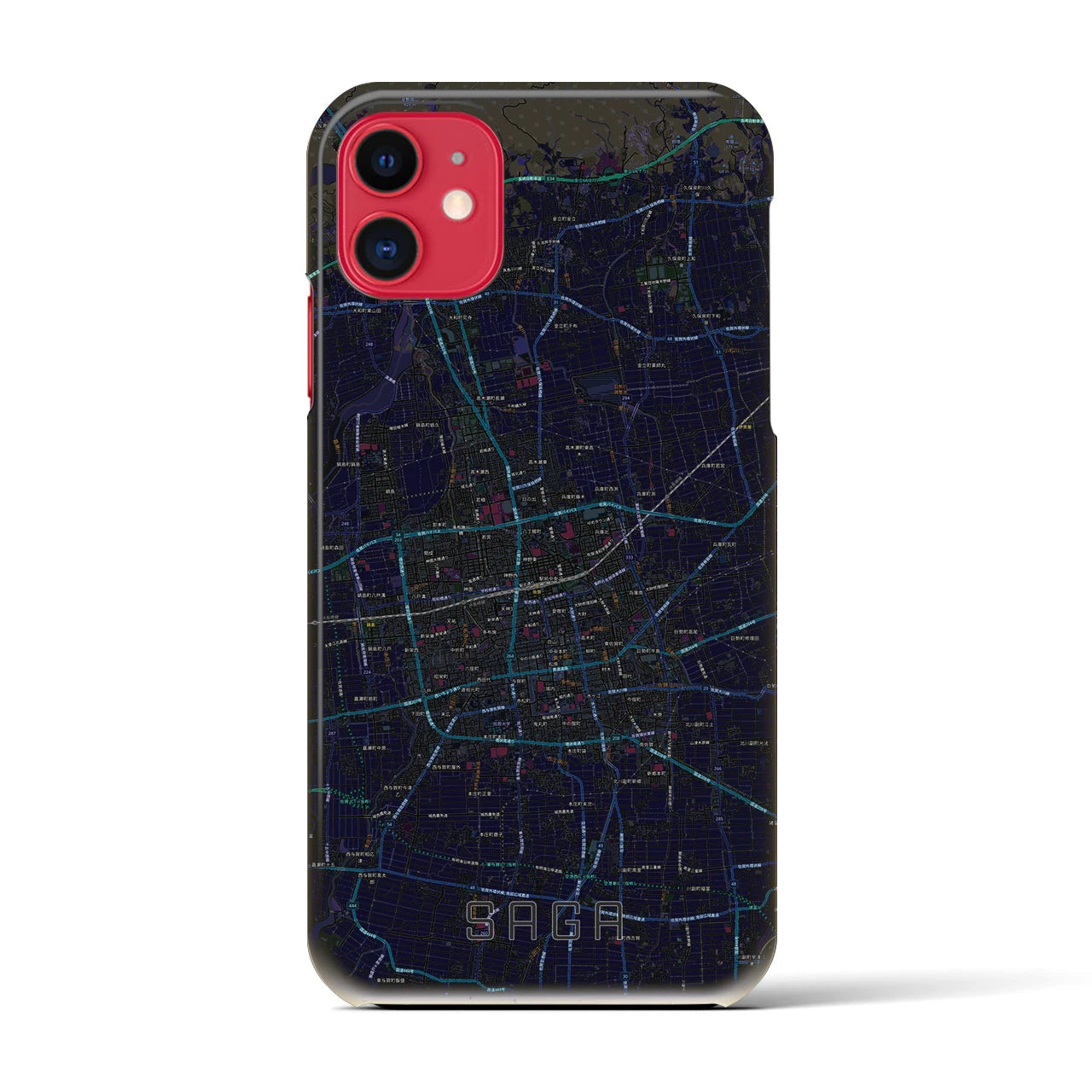【佐賀2(佐賀県)】地図柄iPhoneケース(バックカバータイプ)