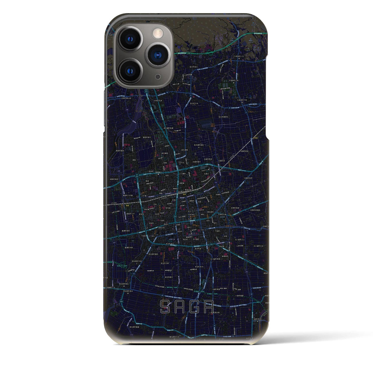 【佐賀2(佐賀県)】地図柄iPhoneケース(バックカバータイプ)