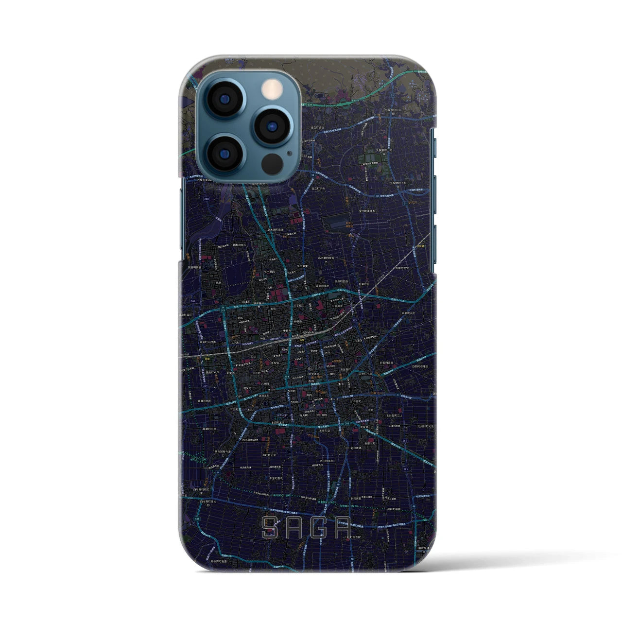 【佐賀2(佐賀県)】地図柄iPhoneケース(バックカバータイプ)