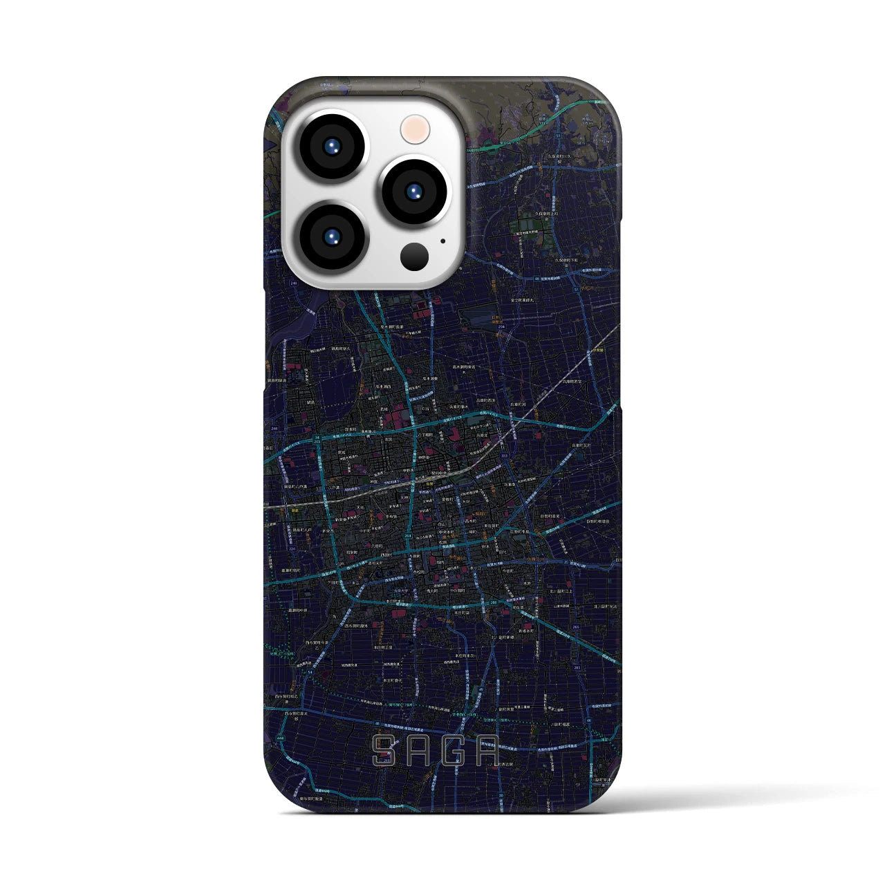 【佐賀2(佐賀県)】地図柄iPhoneケース(バックカバータイプ)