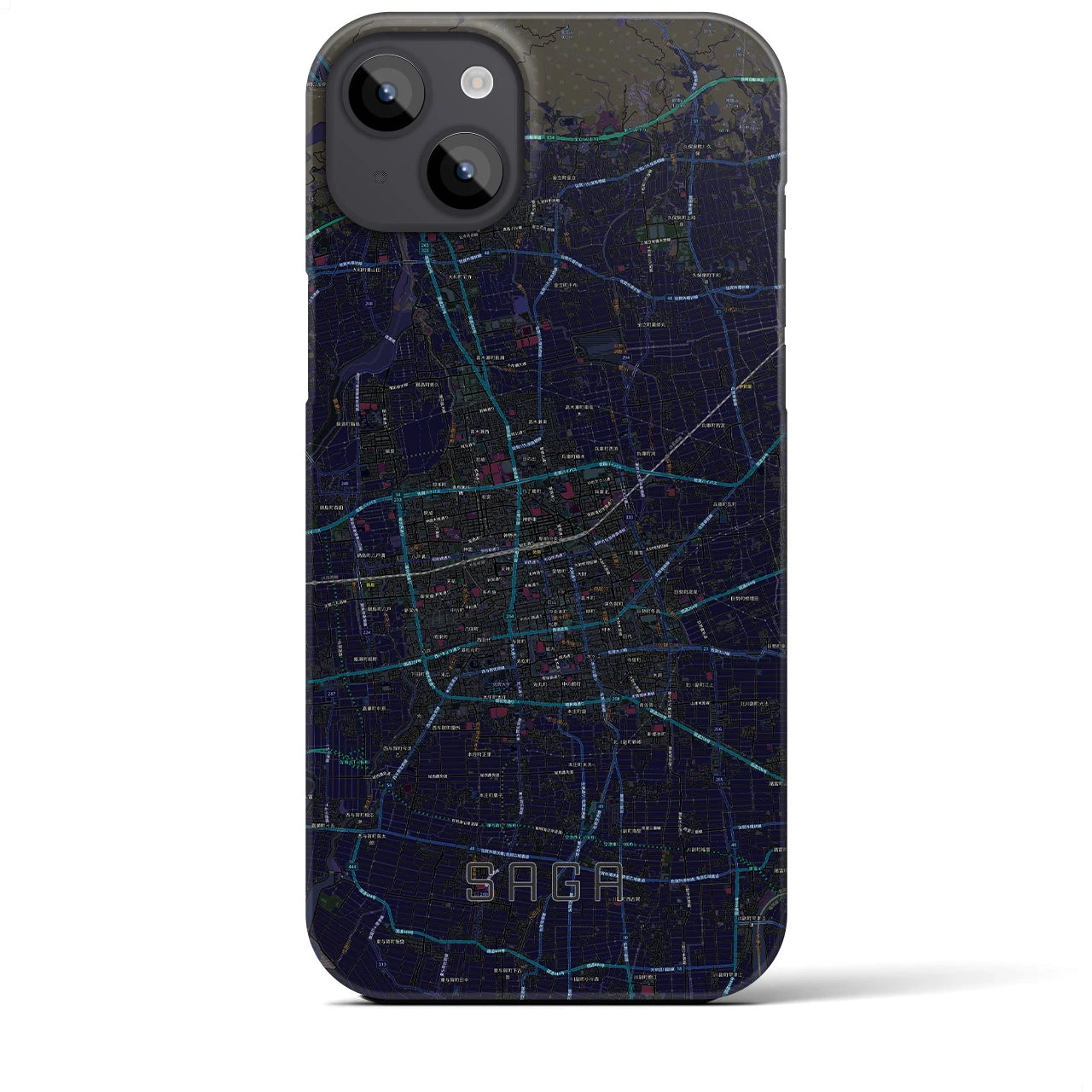 【佐賀2(佐賀県)】地図柄iPhoneケース(バックカバータイプ)