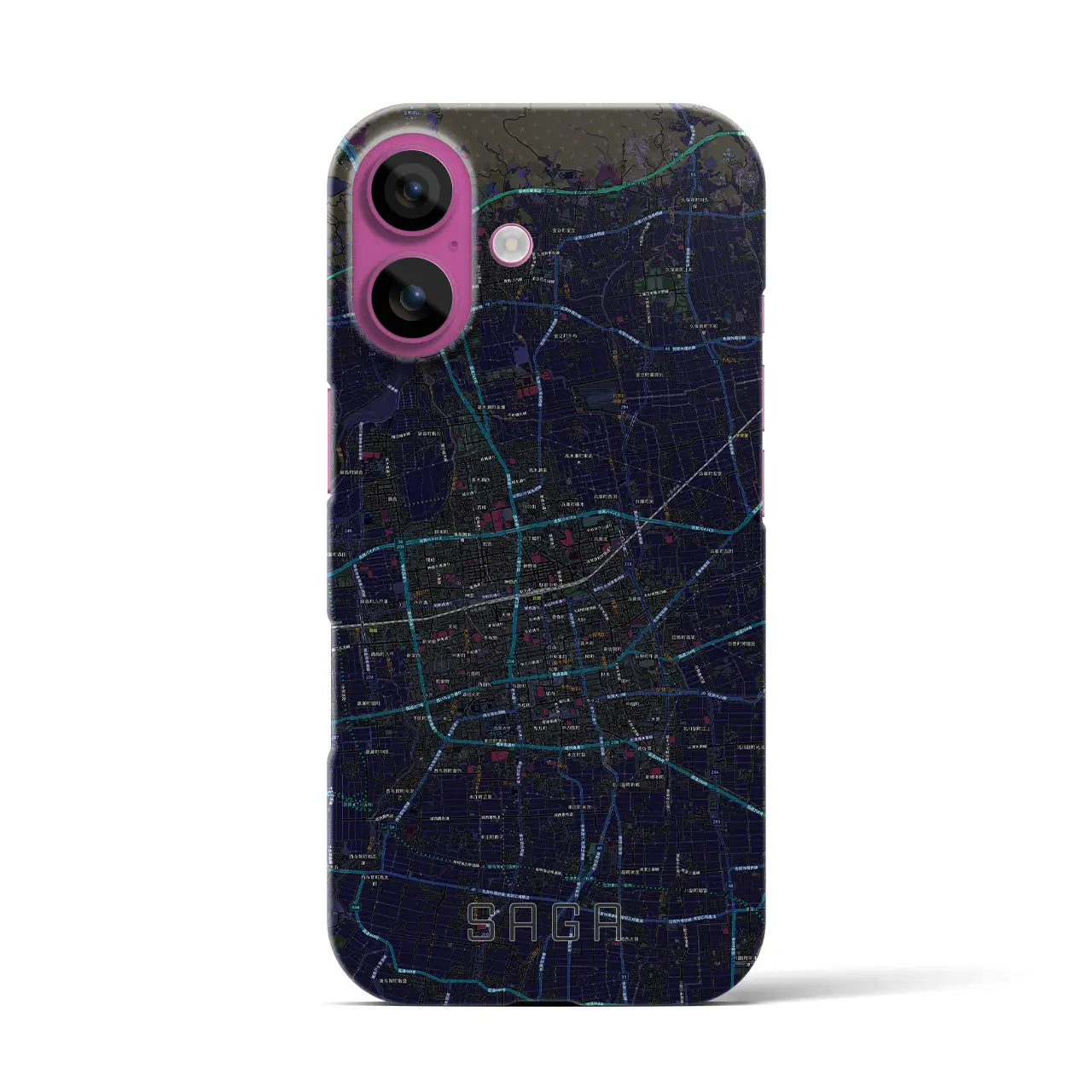 【佐賀2(佐賀県)】地図柄iPhoneケース(バックカバータイプ)