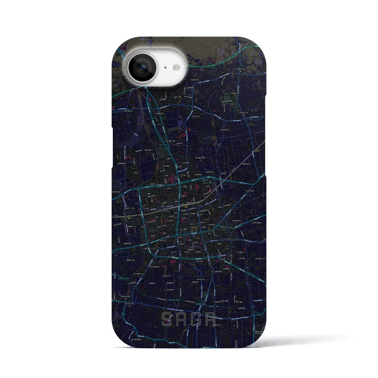 【佐賀2(佐賀県)】地図柄iPhoneケース(バックカバータイプ)