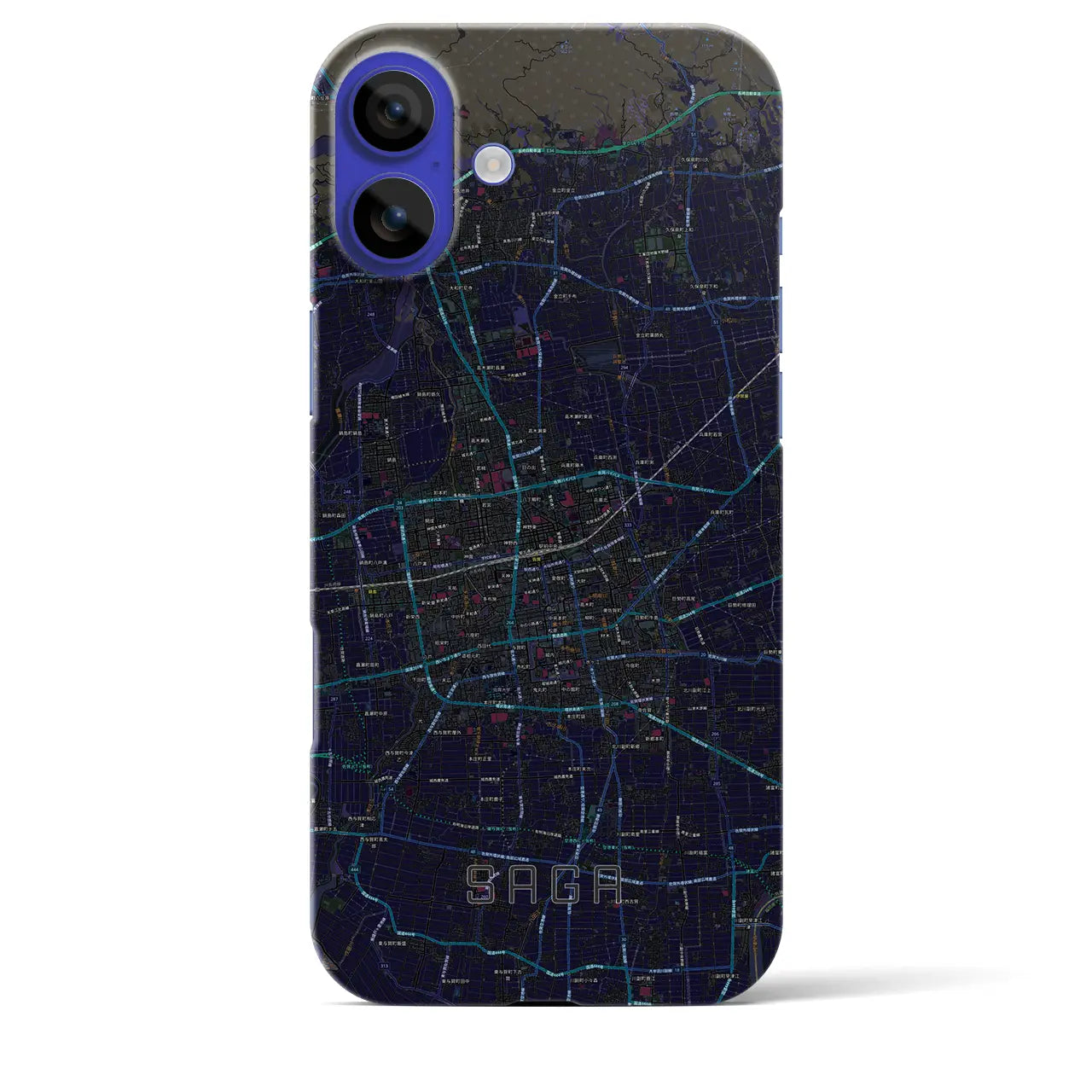 【佐賀2(佐賀県)】地図柄iPhoneケース(バックカバータイプ)