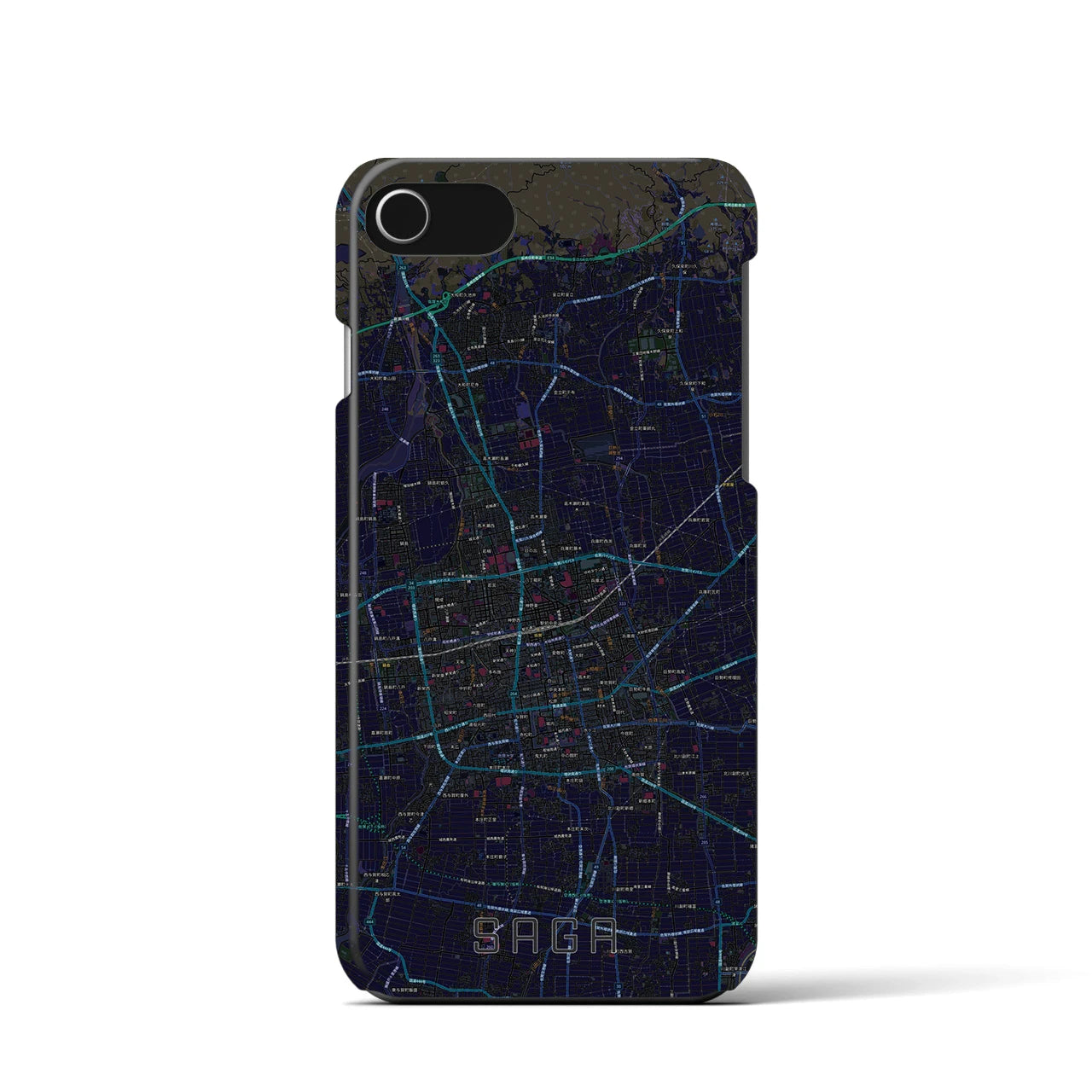 【佐賀2(佐賀県)】地図柄iPhoneケース(バックカバータイプ)