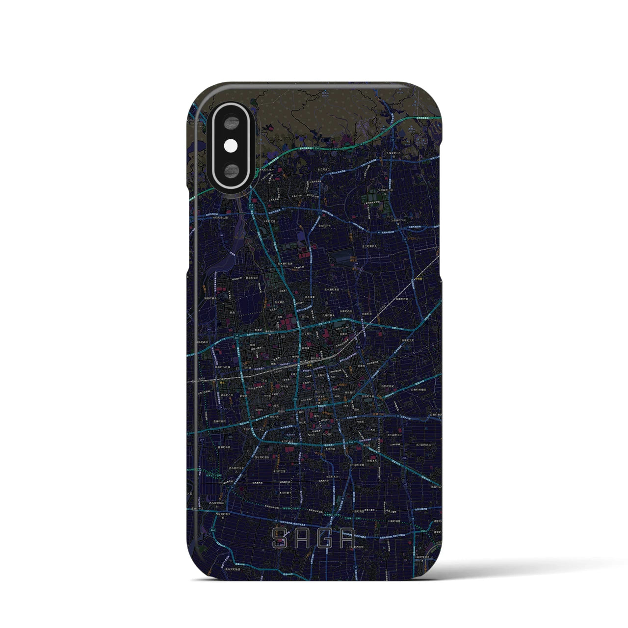 【佐賀2(佐賀県)】地図柄iPhoneケース(バックカバータイプ)