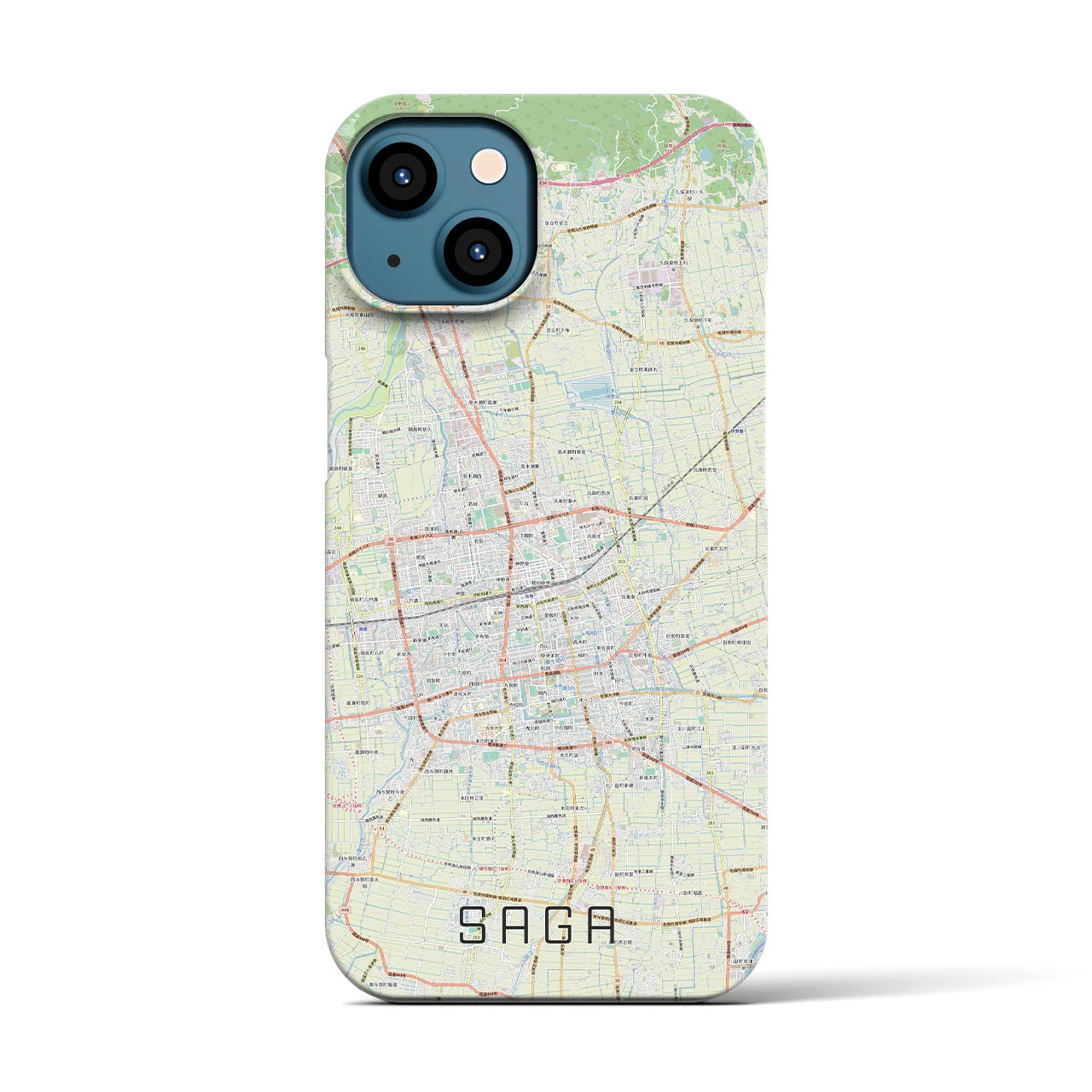 【佐賀2(佐賀県)】地図柄iPhoneケース(バックカバータイプ)