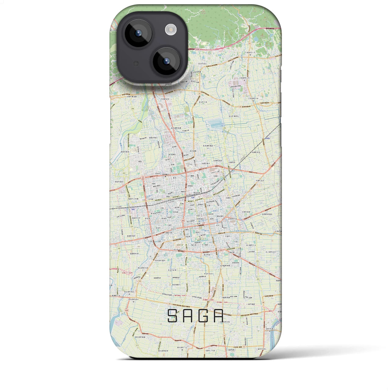 【佐賀2(佐賀県)】地図柄iPhoneケース(バックカバータイプ)