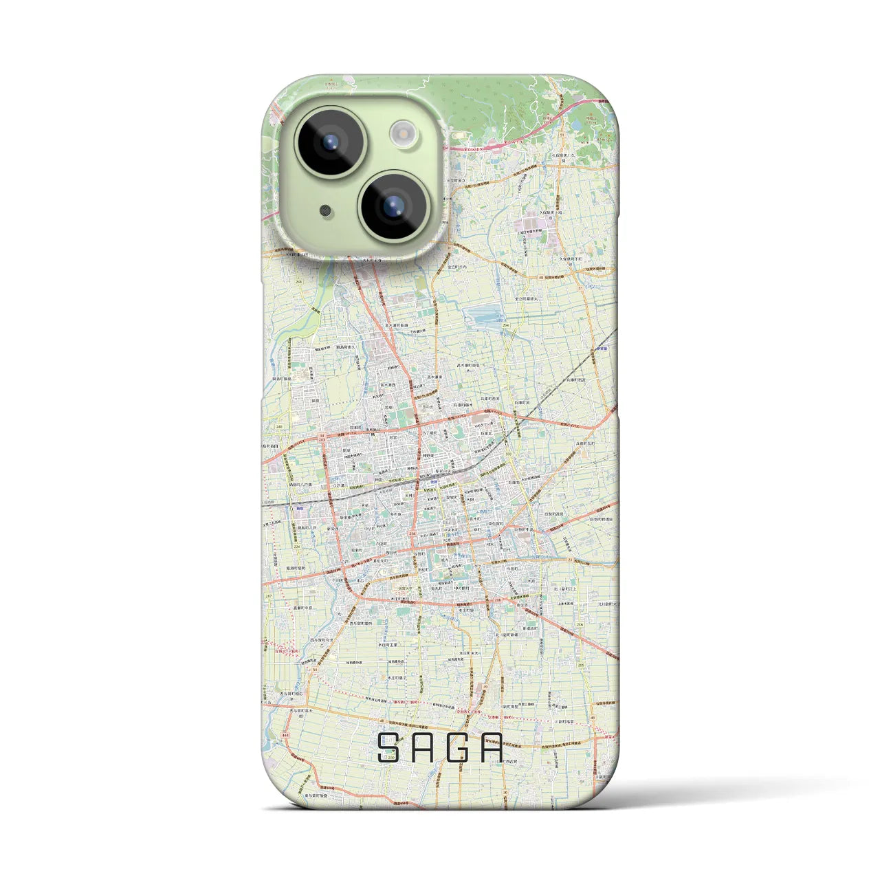 【佐賀2(佐賀県)】地図柄iPhoneケース(バックカバータイプ)