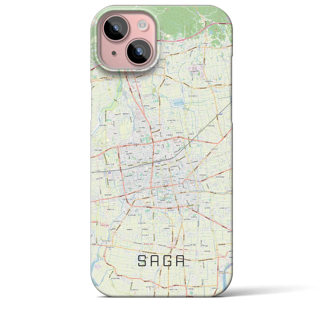【佐賀2(佐賀県)】地図柄iPhoneケース(バックカバータイプ)