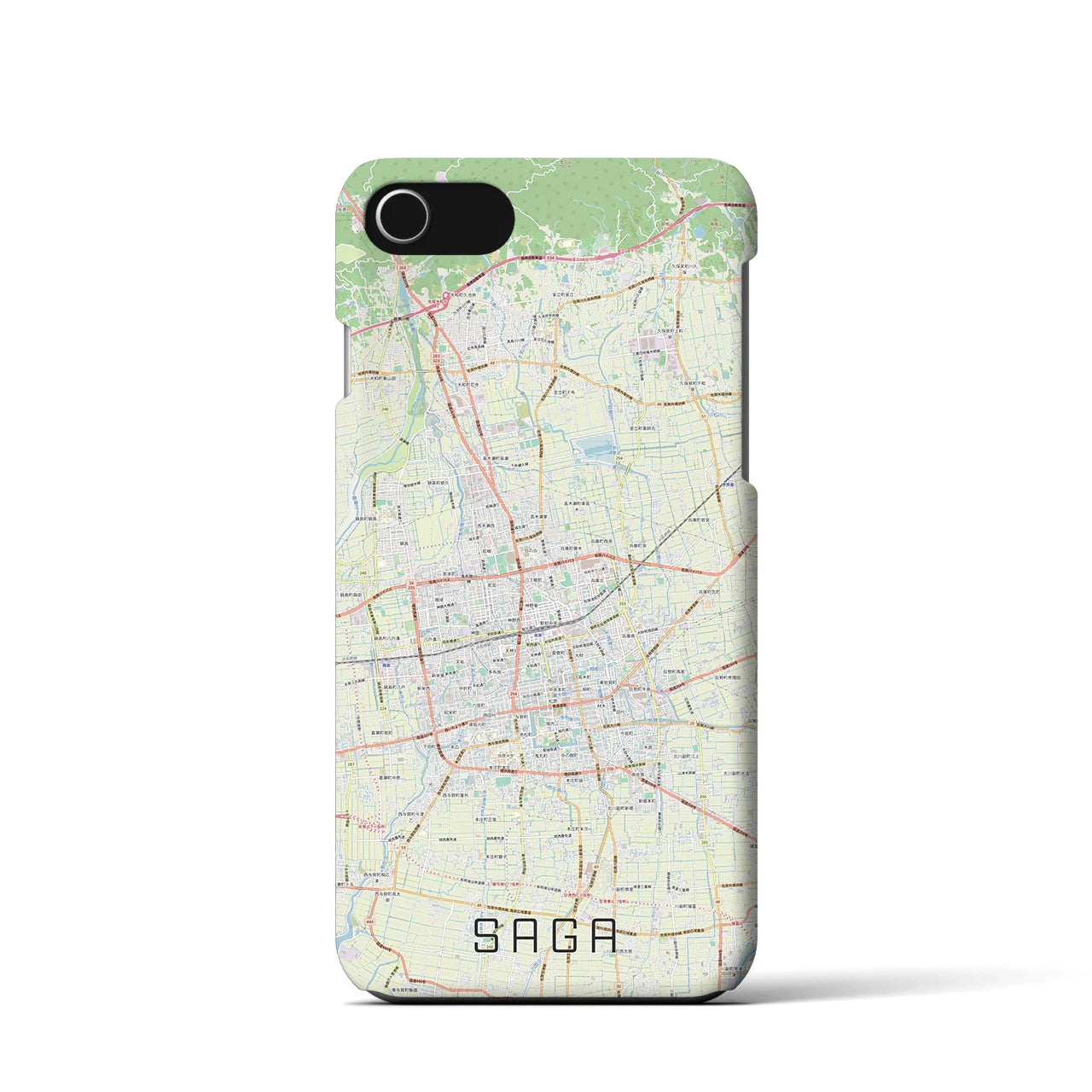 【佐賀2(佐賀県)】地図柄iPhoneケース(バックカバータイプ)