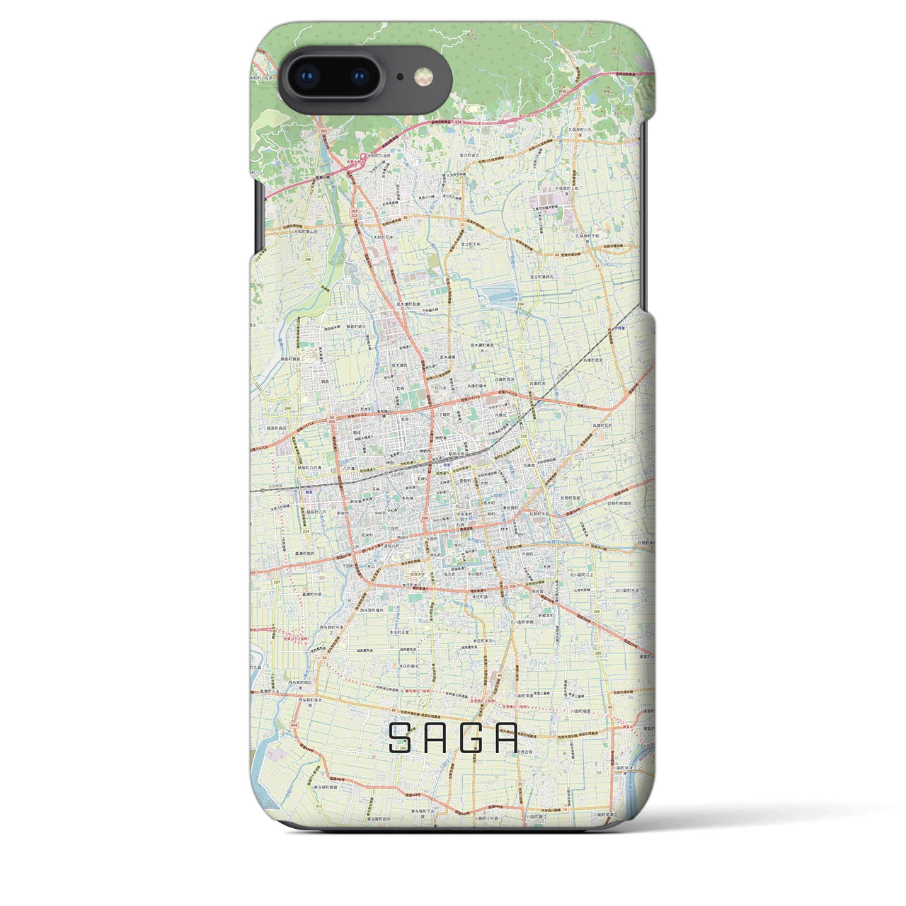 【佐賀2(佐賀県)】地図柄iPhoneケース(バックカバータイプ)
