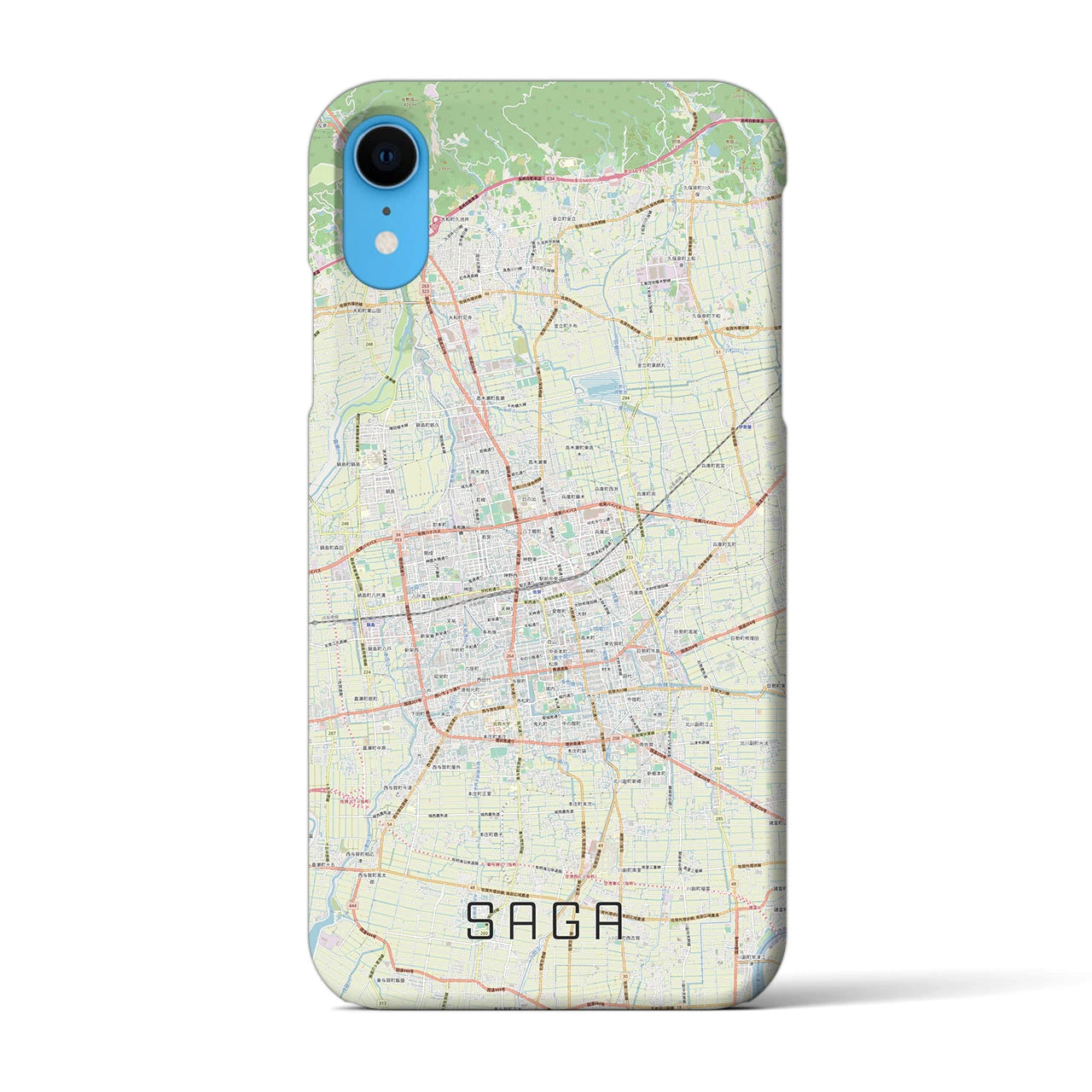 【佐賀2(佐賀県)】地図柄iPhoneケース(バックカバータイプ)
