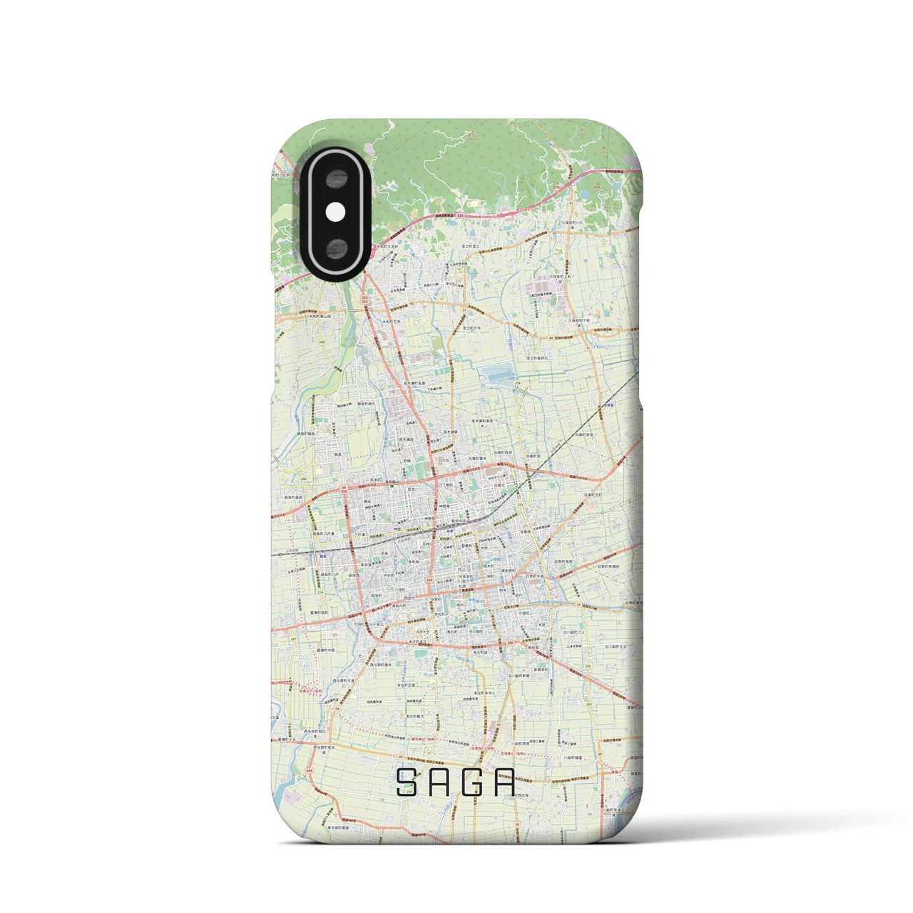 【佐賀2(佐賀県)】地図柄iPhoneケース(バックカバータイプ)