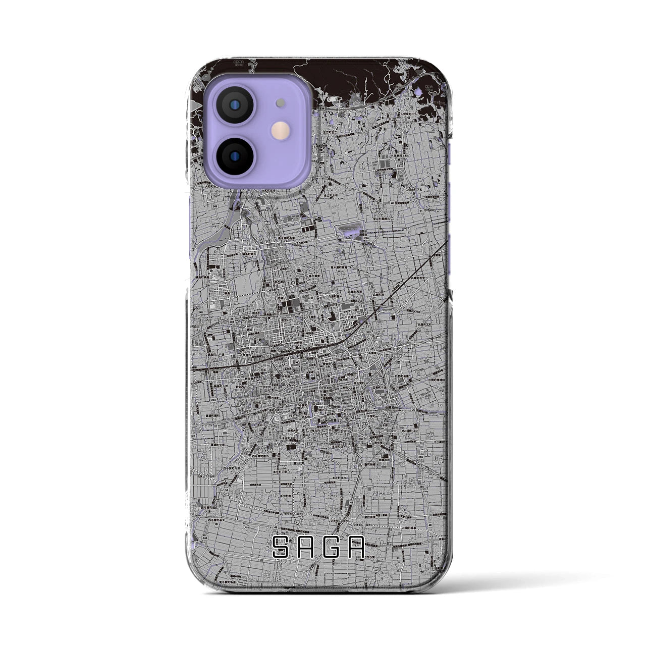 【佐賀2(佐賀県)】地図柄iPhoneケース(クリアタイプ)