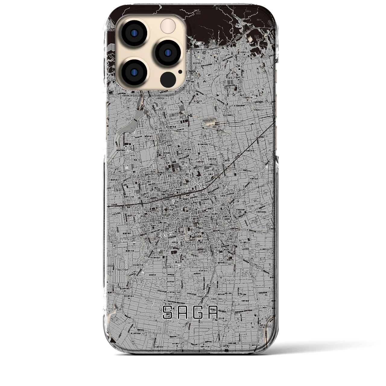 【佐賀2(佐賀県)】地図柄iPhoneケース(クリアタイプ)