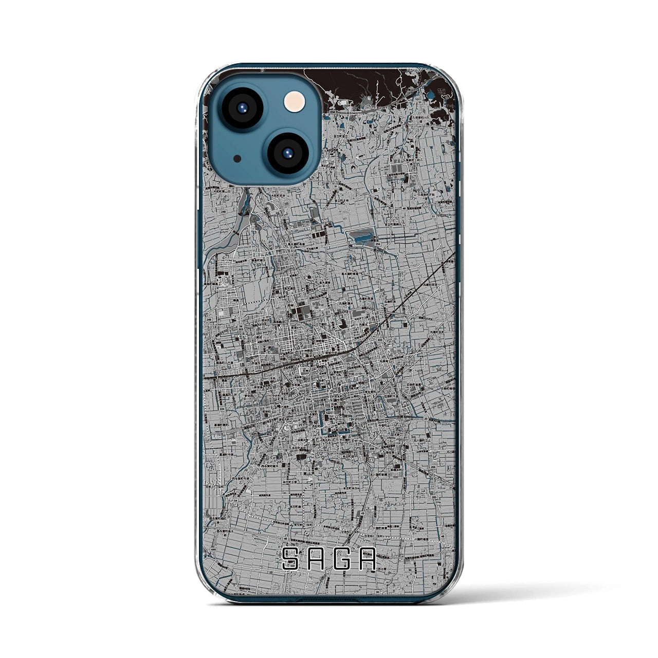 【佐賀2(佐賀県)】地図柄iPhoneケース(クリアタイプ)