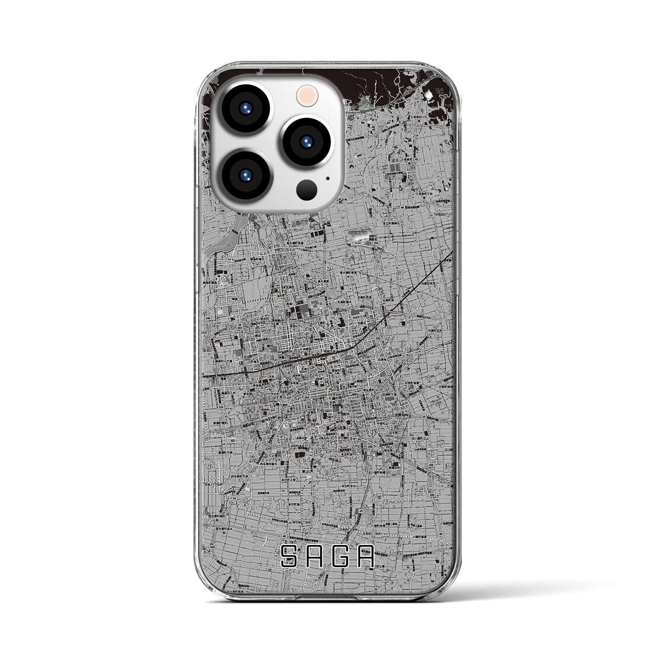 【佐賀2(佐賀県)】地図柄iPhoneケース(クリアタイプ)