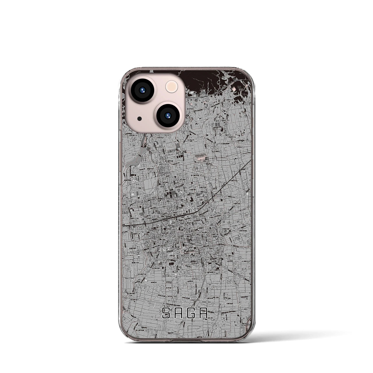 【佐賀2(佐賀県)】地図柄iPhoneケース(クリアタイプ)