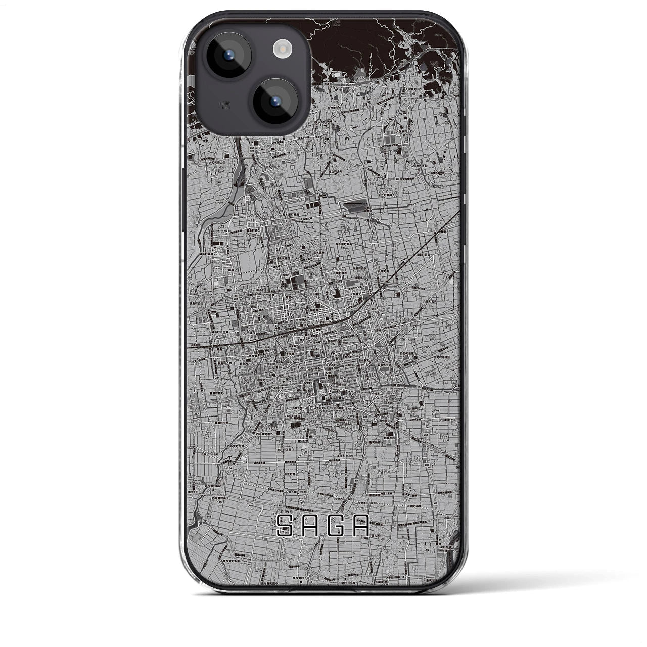 【佐賀2(佐賀県)】地図柄iPhoneケース(クリアタイプ)