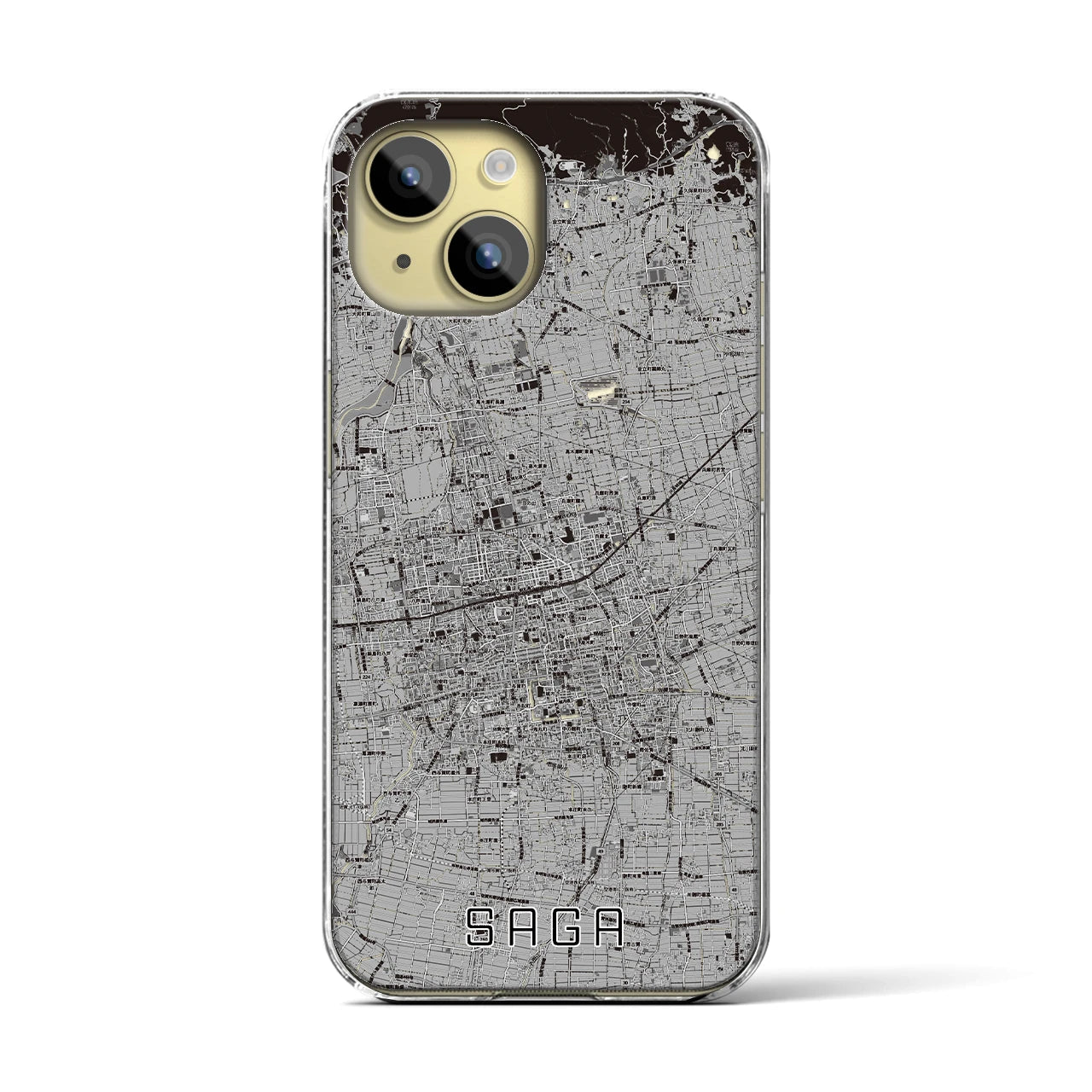 【佐賀2(佐賀県)】地図柄iPhoneケース(クリアタイプ)