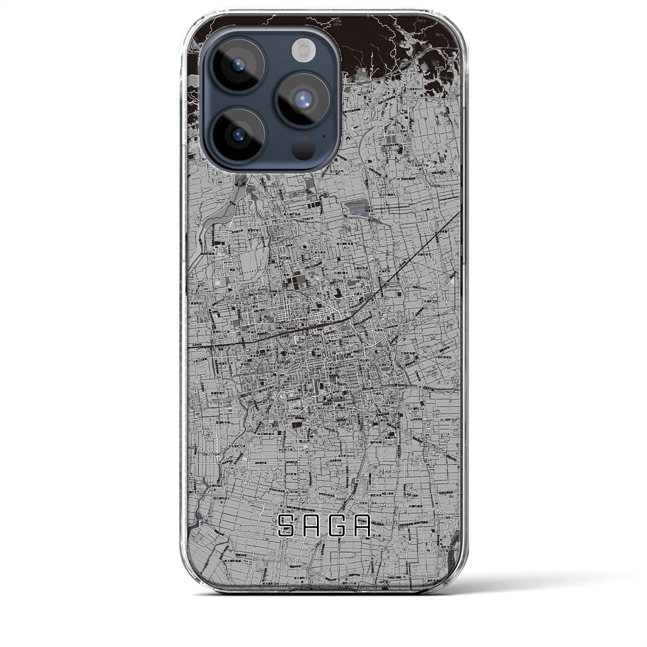 【佐賀2(佐賀県)】地図柄iPhoneケース(クリアタイプ)