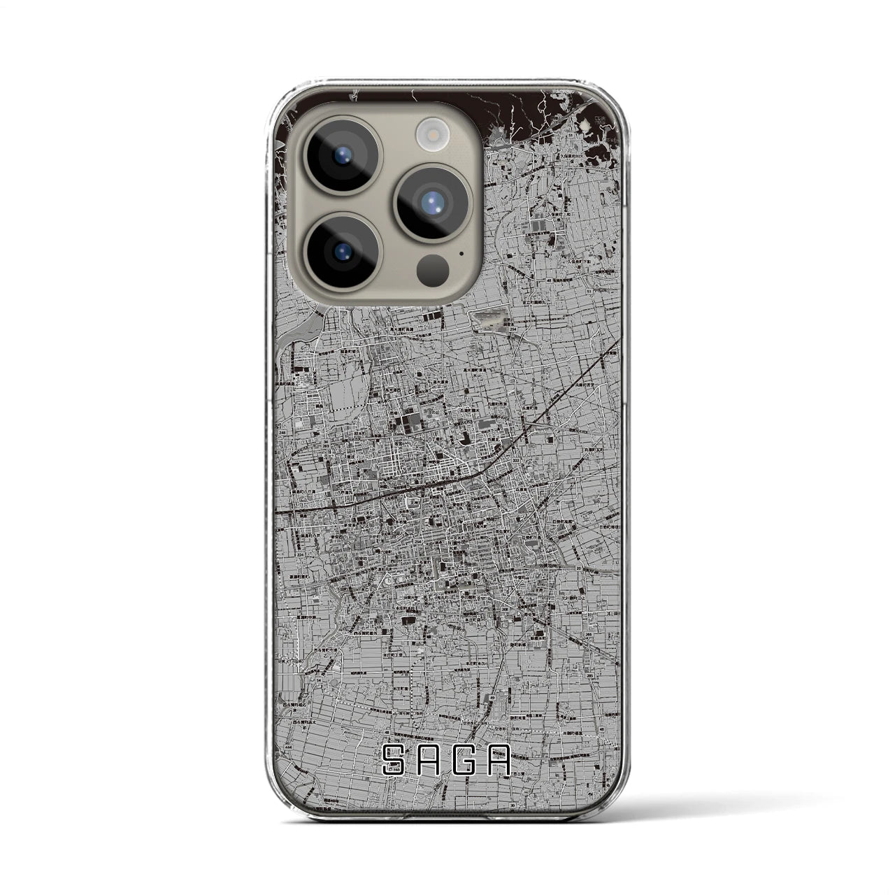 【佐賀2(佐賀県)】地図柄iPhoneケース(クリアタイプ)