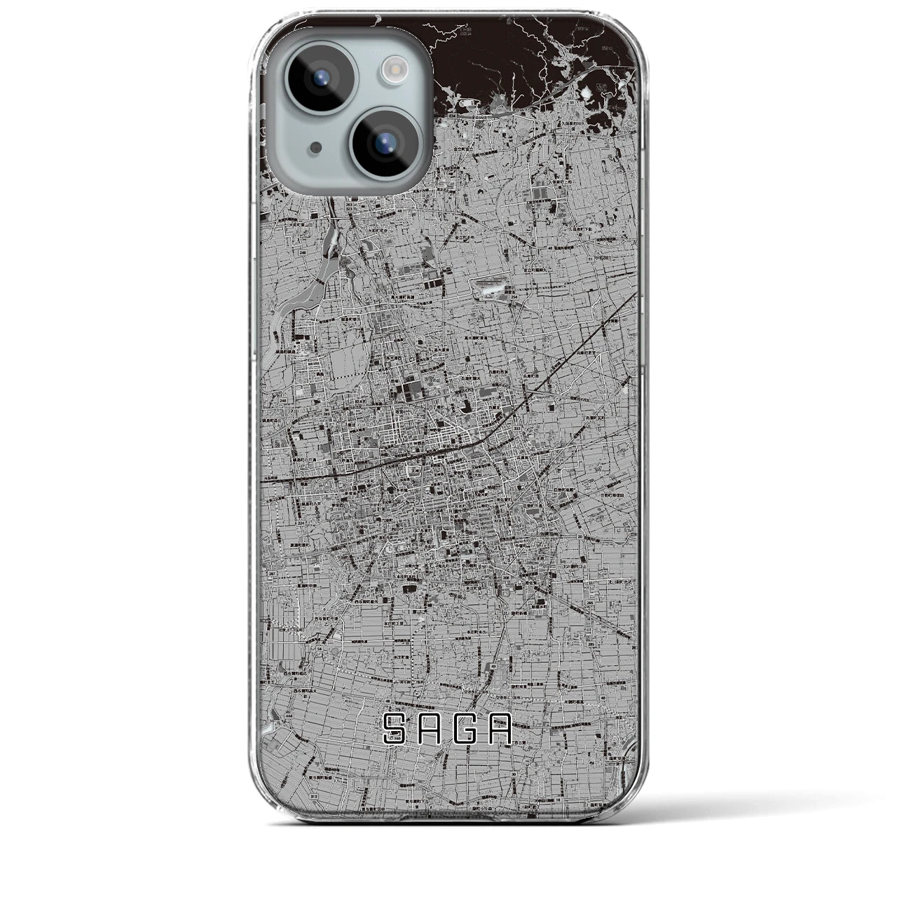 【佐賀2(佐賀県)】地図柄iPhoneケース(クリアタイプ)