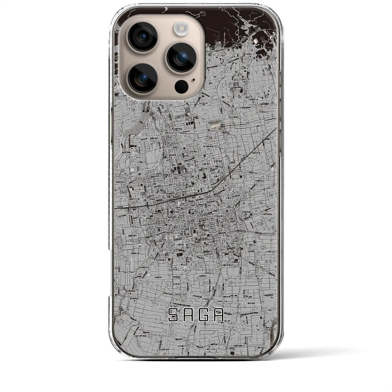 【佐賀2(佐賀県)】地図柄iPhoneケース(クリアタイプ)