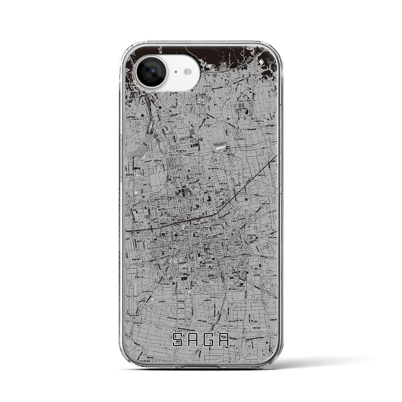 【佐賀2(佐賀県)】地図柄iPhoneケース(クリアタイプ)