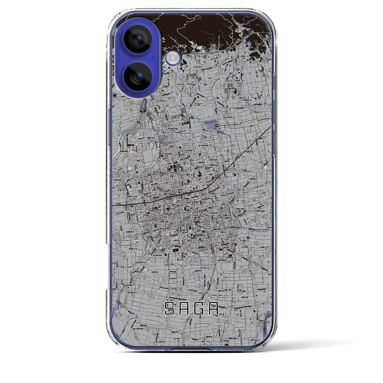 【佐賀2(佐賀県)】地図柄iPhoneケース(クリアタイプ)