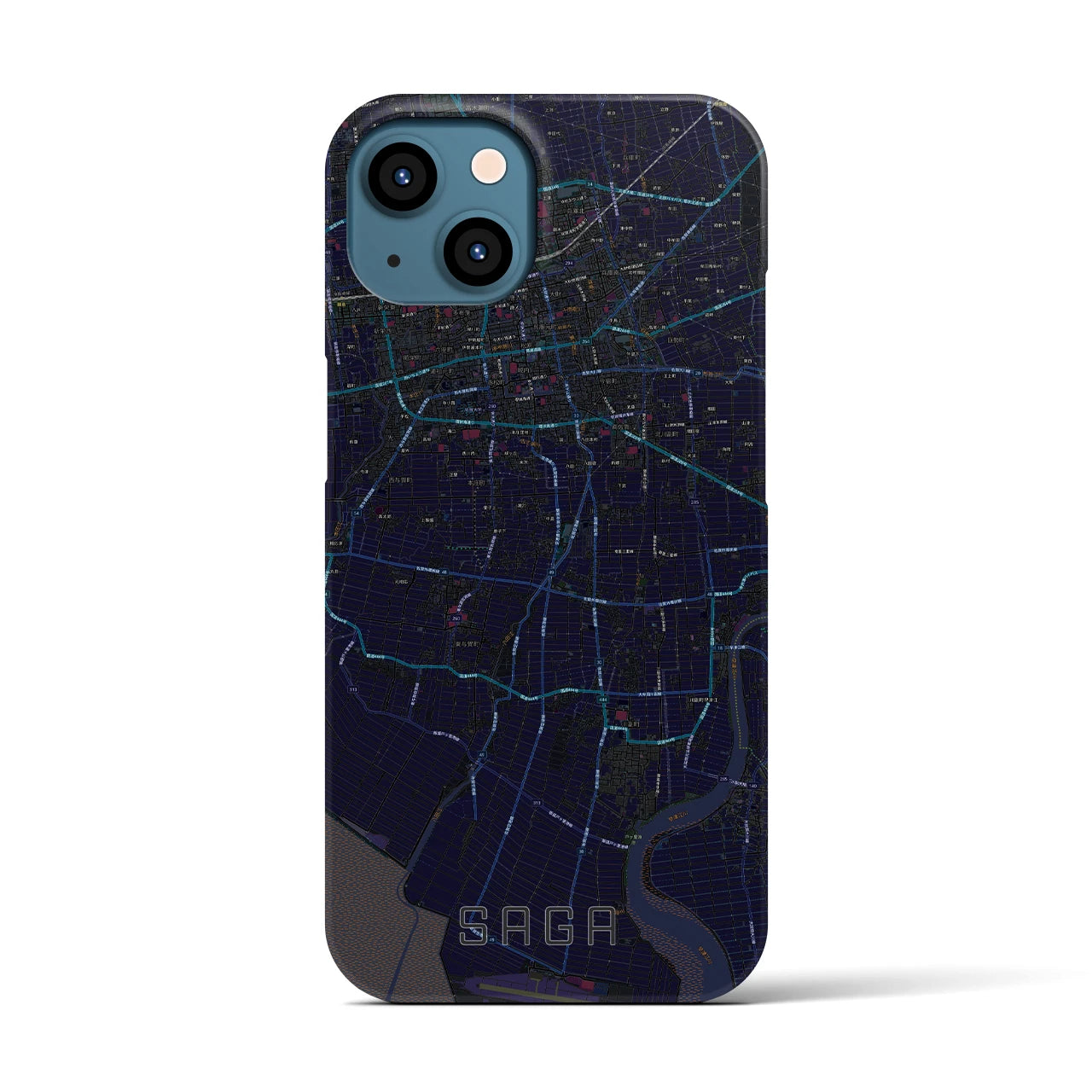 【佐賀(佐賀県)】地図柄iPhoneケース(バックカバータイプ)