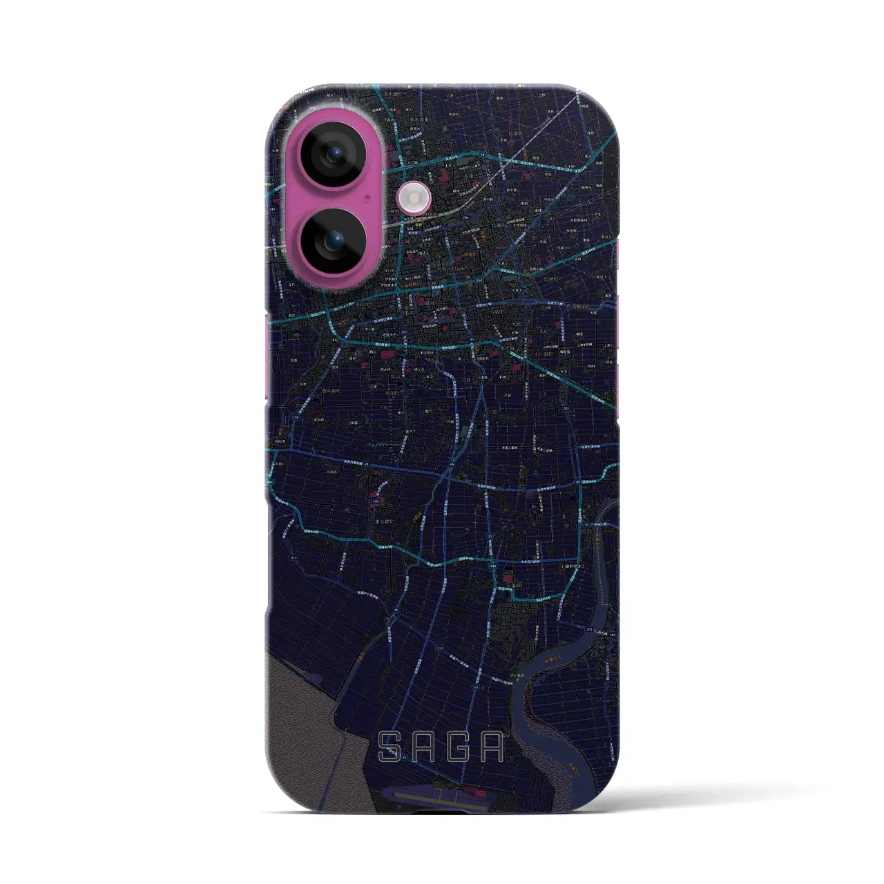 【佐賀(佐賀県)】地図柄iPhoneケース(バックカバータイプ)
