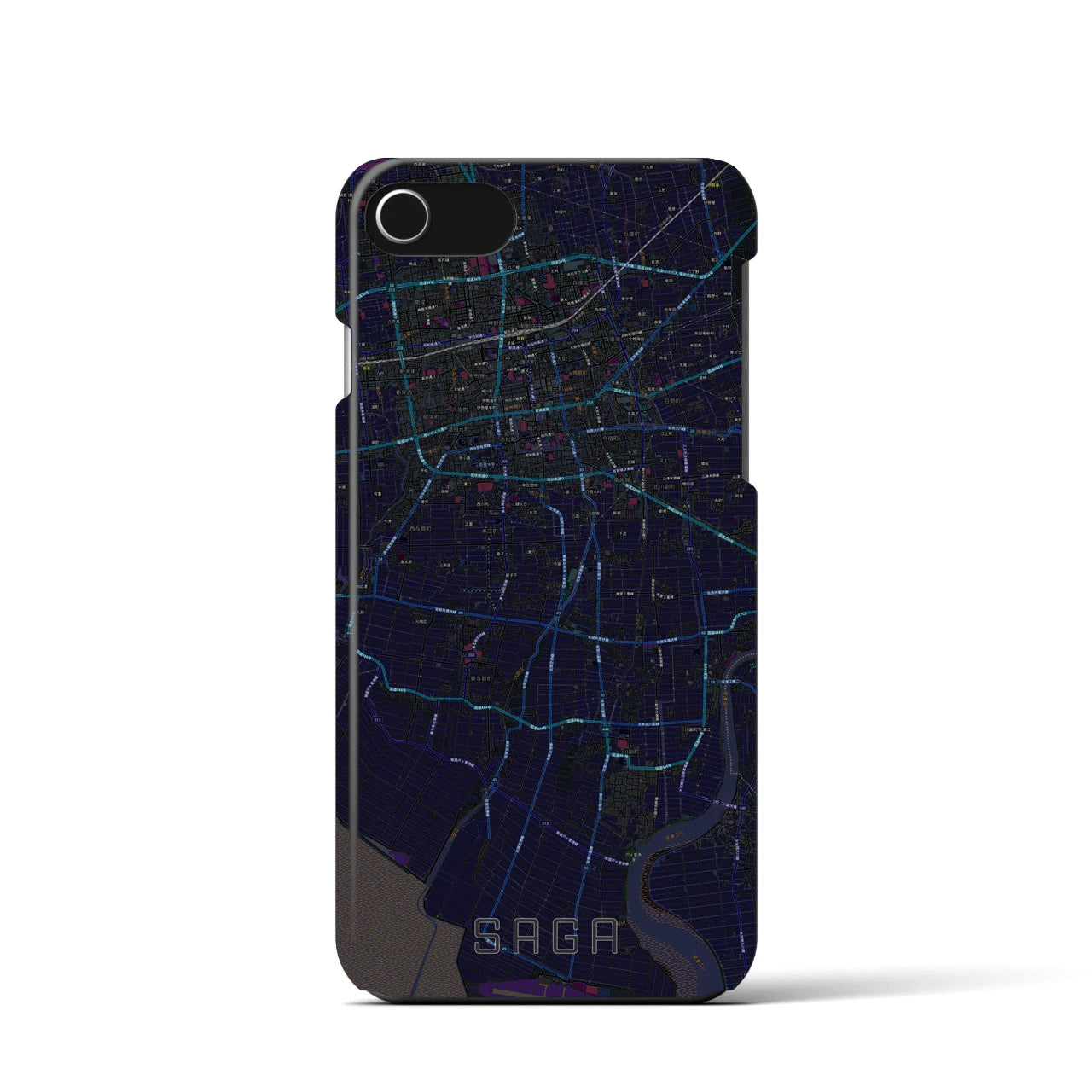 【佐賀(佐賀県)】地図柄iPhoneケース(バックカバータイプ)