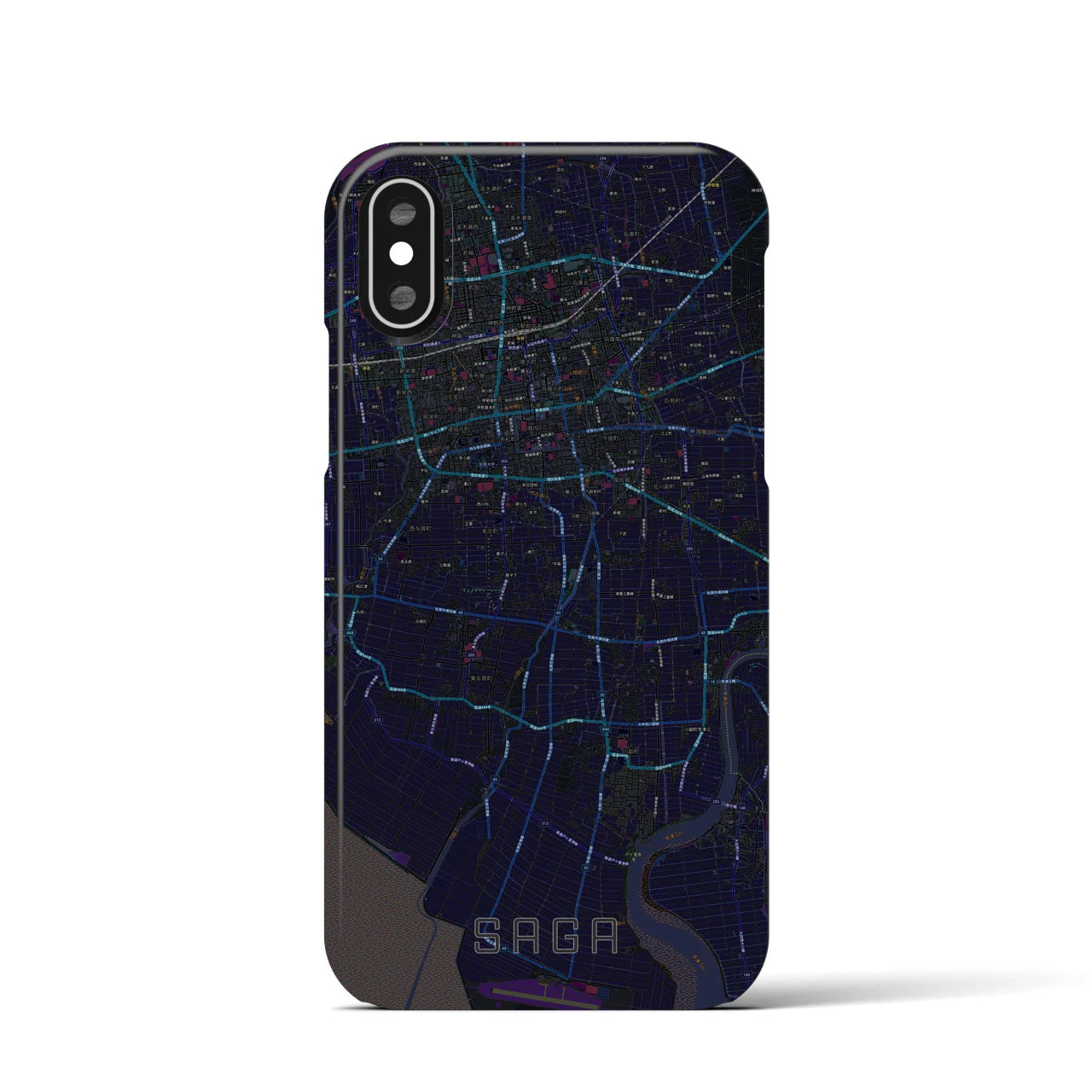 【佐賀(佐賀県)】地図柄iPhoneケース(バックカバータイプ)