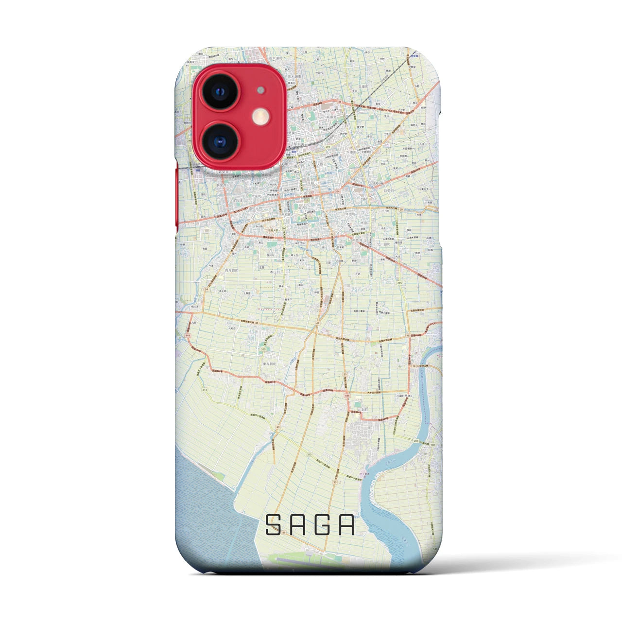 【佐賀(佐賀県)】地図柄iPhoneケース(バックカバータイプ)