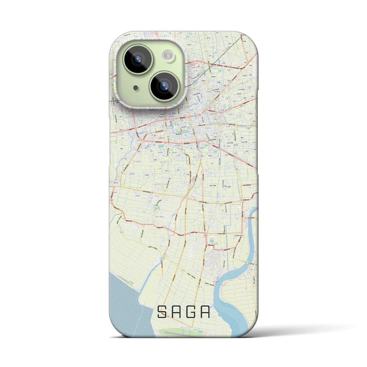 【佐賀(佐賀県)】地図柄iPhoneケース(バックカバータイプ)