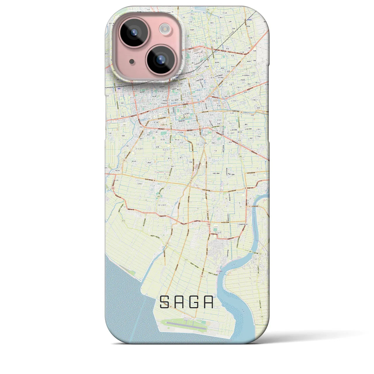 【佐賀(佐賀県)】地図柄iPhoneケース(バックカバータイプ)