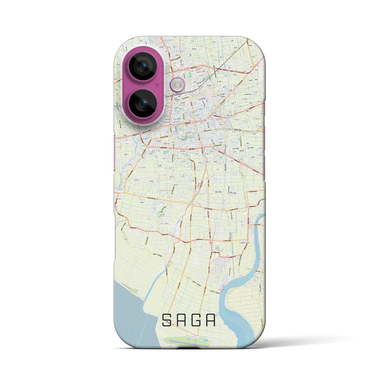 【佐賀(佐賀県)】地図柄iPhoneケース(バックカバータイプ)