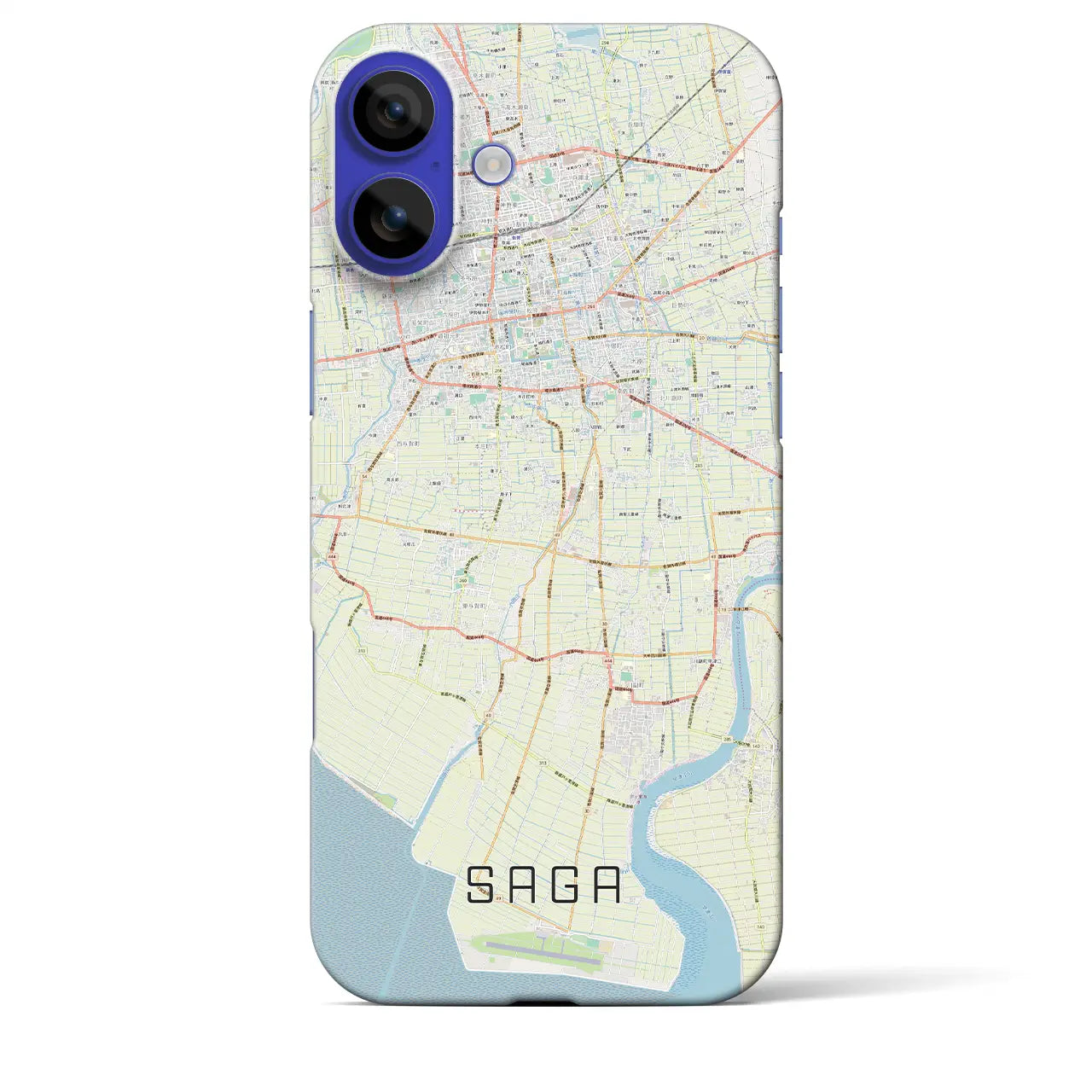【佐賀(佐賀県)】地図柄iPhoneケース(バックカバータイプ)ナチュラル・iPhone 16 Pro Max 用